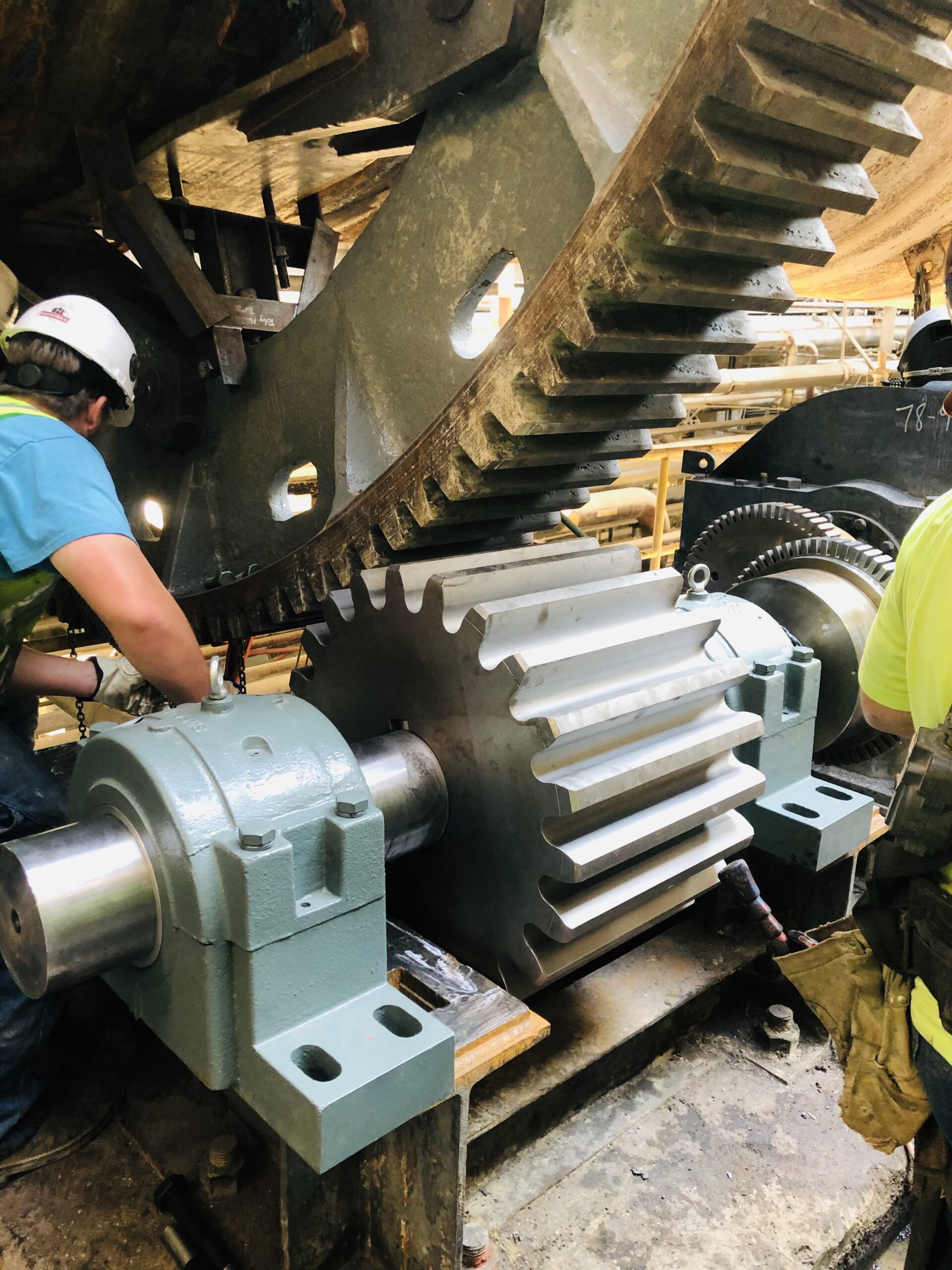 IMG_Complete new ring gear pinion and drive base install at paper mill in Maine (2)