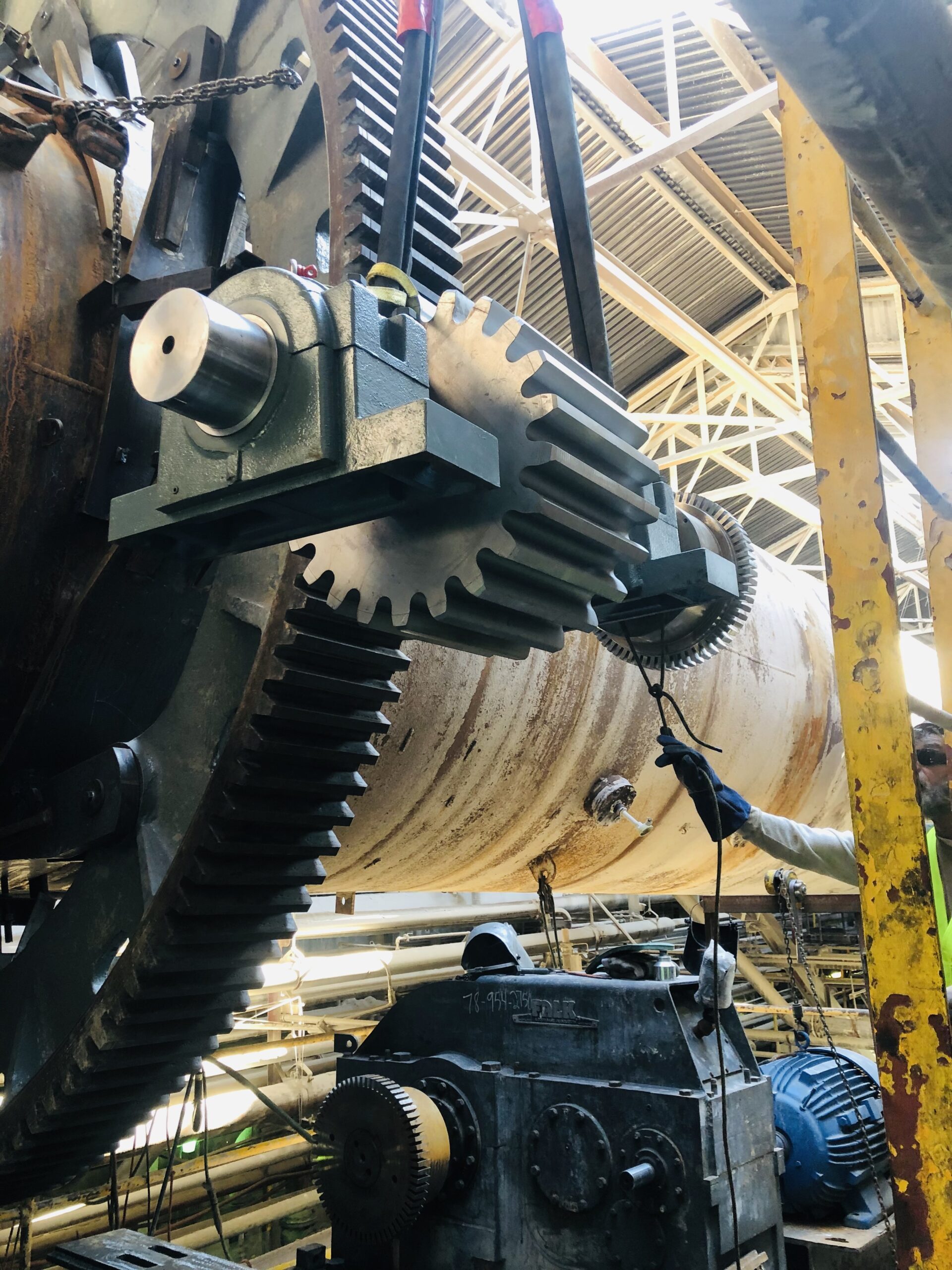 IMG_Complete new ring gear pinion and drive base install at paper mill in Maine